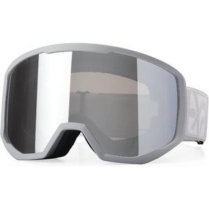Women OTG Grey Frame Silver Anti Fog UV Protection Snowboard Goggles